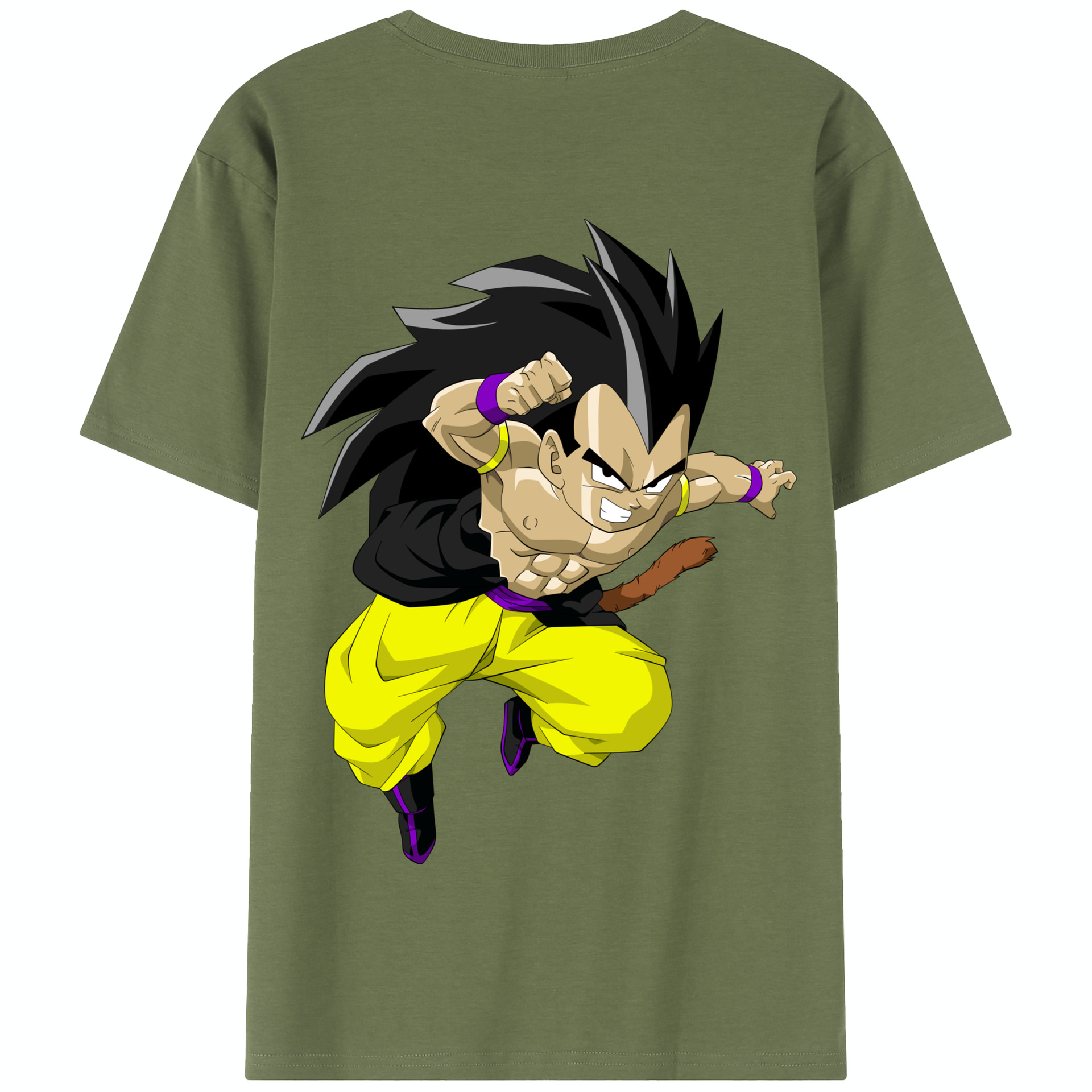 （画像用） ドラゴンボール ベジータ四世（Bejīta Yonsei）DRAGON BALL Vegeta IV 綿100％半袖Tシャツ（背面プリント）